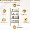 4-Tier Ladder Shelf, Wall-Mounted Bookcase with Wooden Boards & Metal Frame